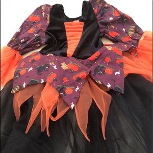 Girl’s Witch Costume with Tulle Skirt Size 5/6